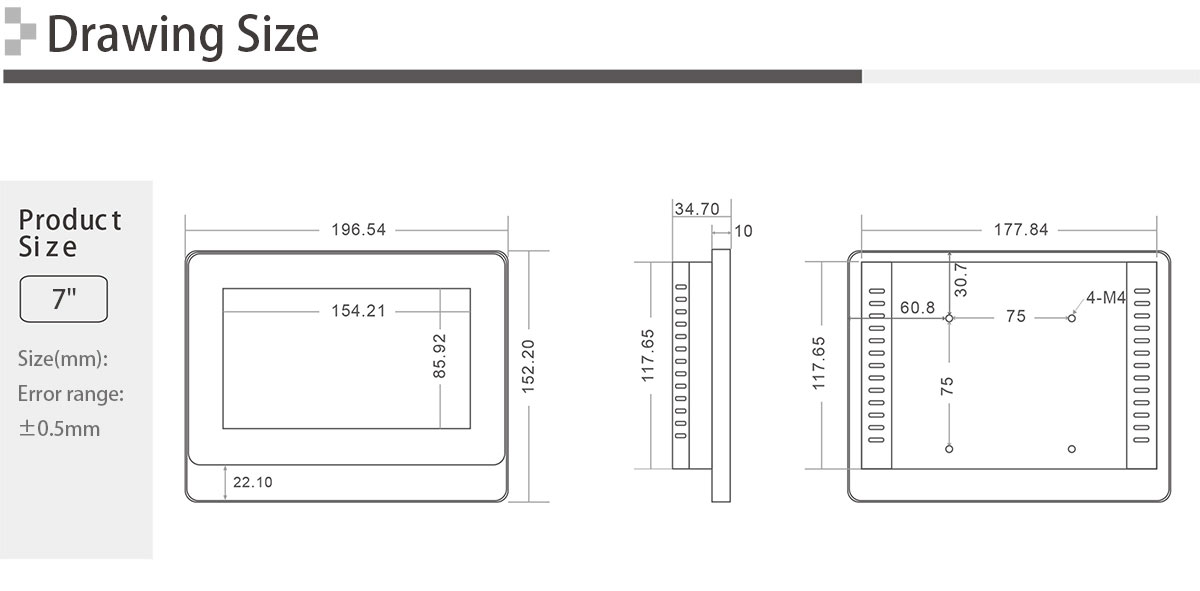 7 inch Touchscreen Android 6.0 for mounted in a vehicle 7 inch Touchscreen Android 6.0 for mounted in a vehicle