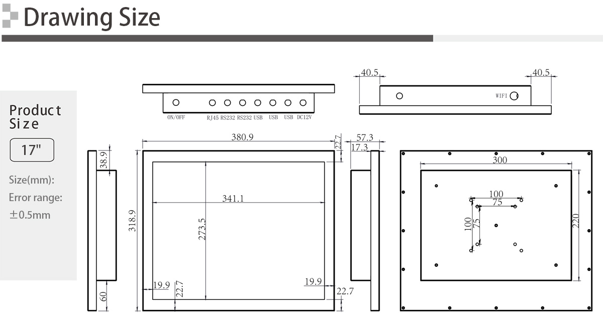 17 inch Industrial Full IP67 Stainless Steel Touch Panel PC 17 inch Industrial Full IP67 Stainless Steel Touch Panel PC