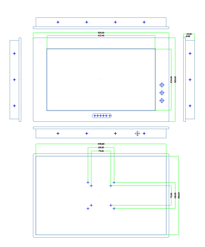 3 channel AV port IP67 cctv monitor DC 8~36V 3 channel AV port IP67 cctv monitor DC 8~36V