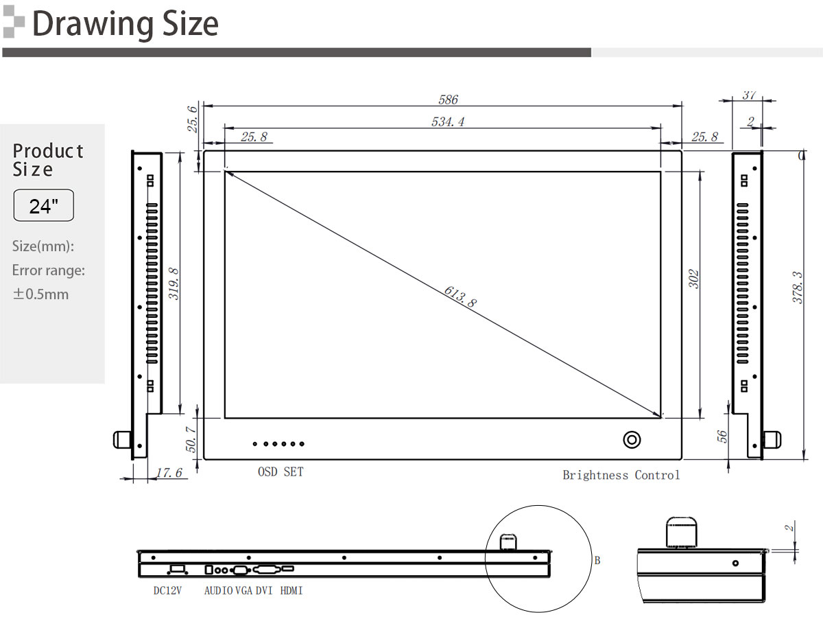 24 inch wall mount stainless steel lcd displays with dimmer 24 inch wall mount stainless steel lcd displays with dimmer
