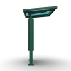 Outdoor electronic bus stop sign