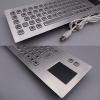 Industrial wired computer keyboard with touchpad