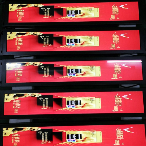 Strip LCD screen advertising machine shopping mall shelf strip screen bus vehicle station screen wal