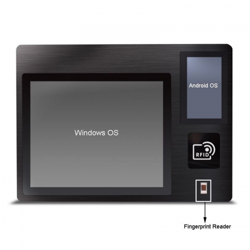 17 inch + 7 inch Dual OS Panel PC