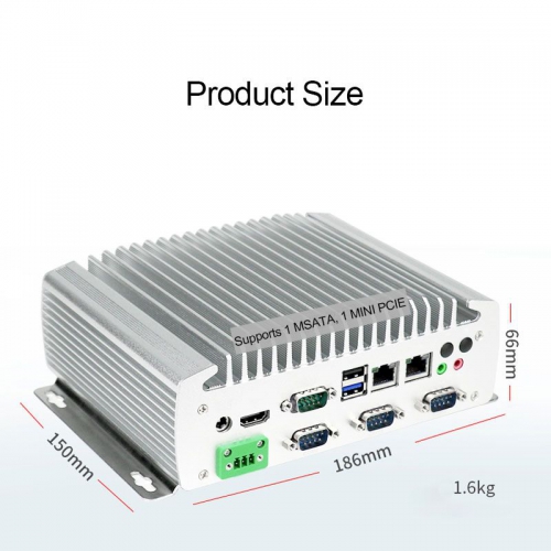fanless embedded computer with 6 x COM