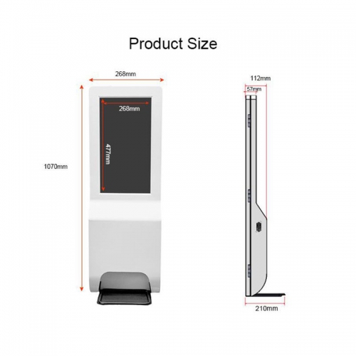 digital signage with hand sanitizers dispenser