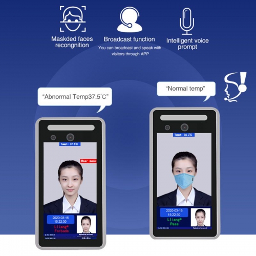 Thermal Scanner Face Recognition Temperature Measure System