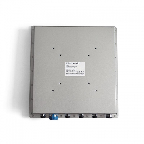 12 inch full IP65 waterproof Industrial control Monitor with 4 Buttons