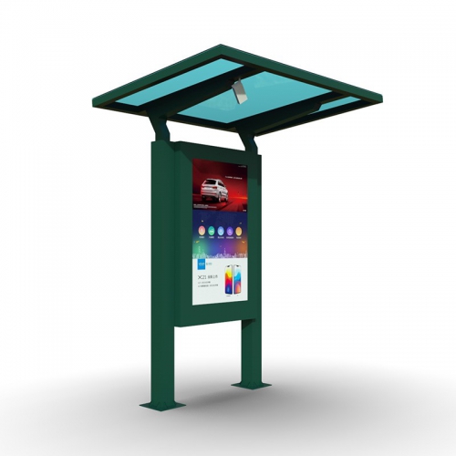 Outdoor electronic bus stop sign