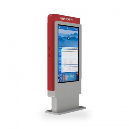 Outdoor electronic bus stop sign