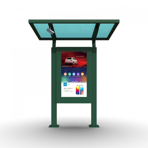 Outdoor electronic bus stop sign