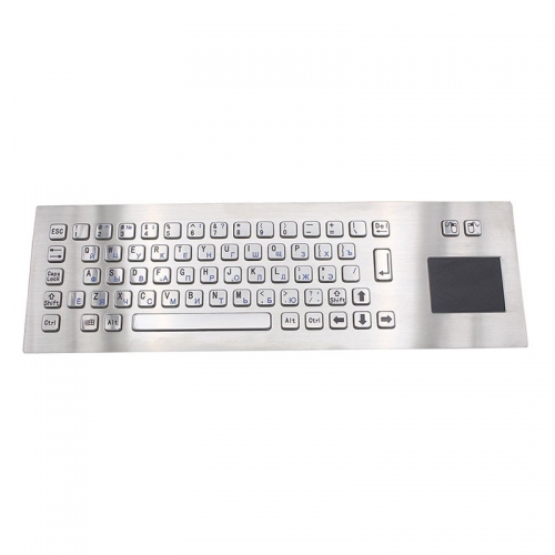 Industrial wired computer keyboard with touchpad