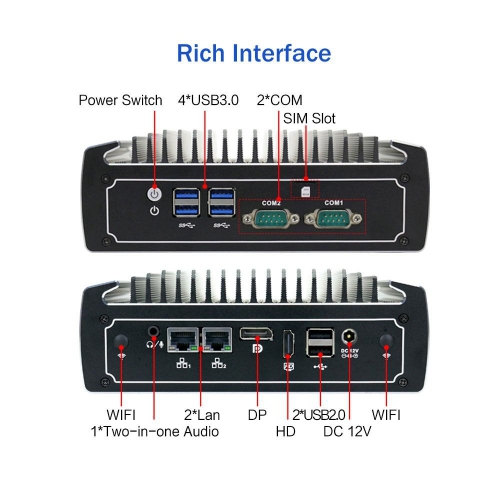 Industri Mini PC 10th i3 i5 tpm 2.0 Windows 11